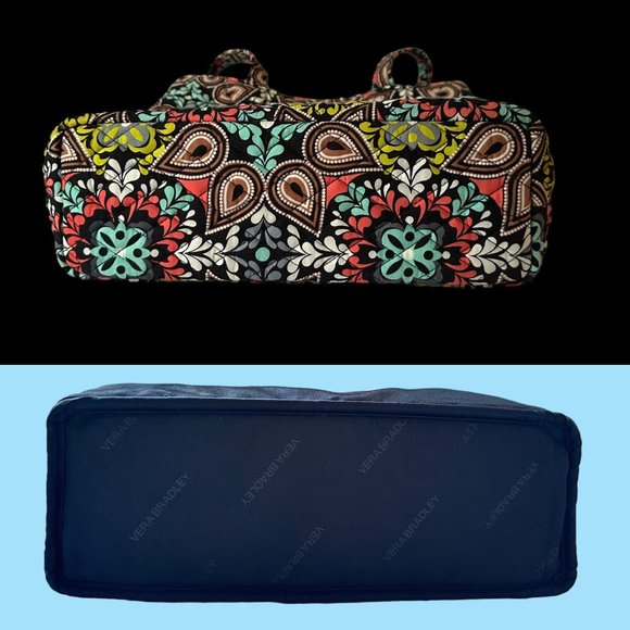 Two-Piece Vera Bradley Set Retired Sierra Villager Tote Bag Crossbody Wallet EUC - Picture 7 of 16